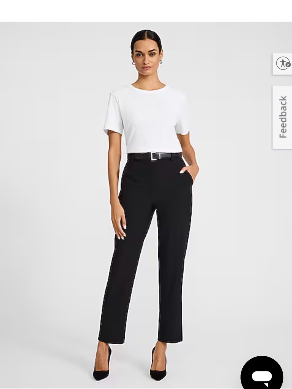 Express Black Editor Straight-Leg Women's Pants Sz 8R